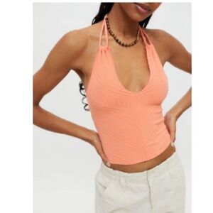 NWOT coral halter top
